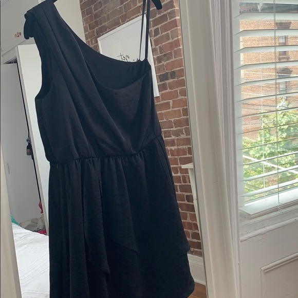 BCBGeneration || Black One Shoulder Ruffle Dress - Picture 3 of 6